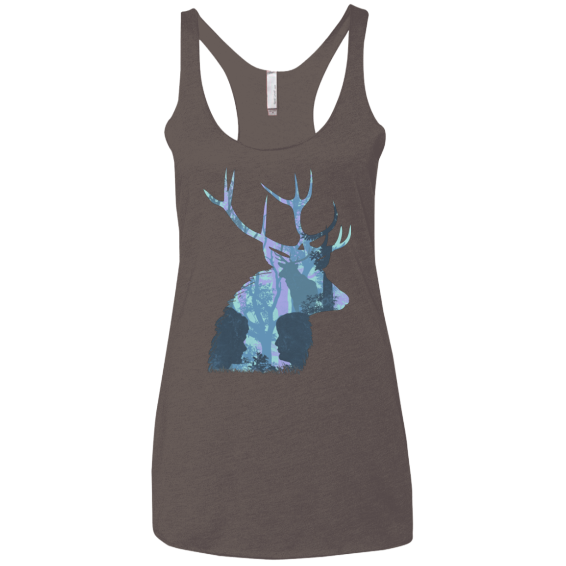 Deer Cannibal Women's Triblend Racerback Tank