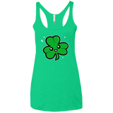 Super Cute Shamrock Women's Triblend Racerback Tank