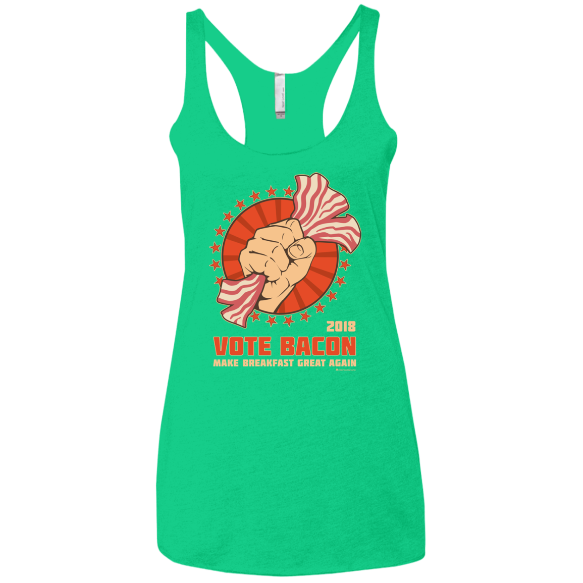 Vote Bacon In 2018 Women's Triblend Racerback Tank