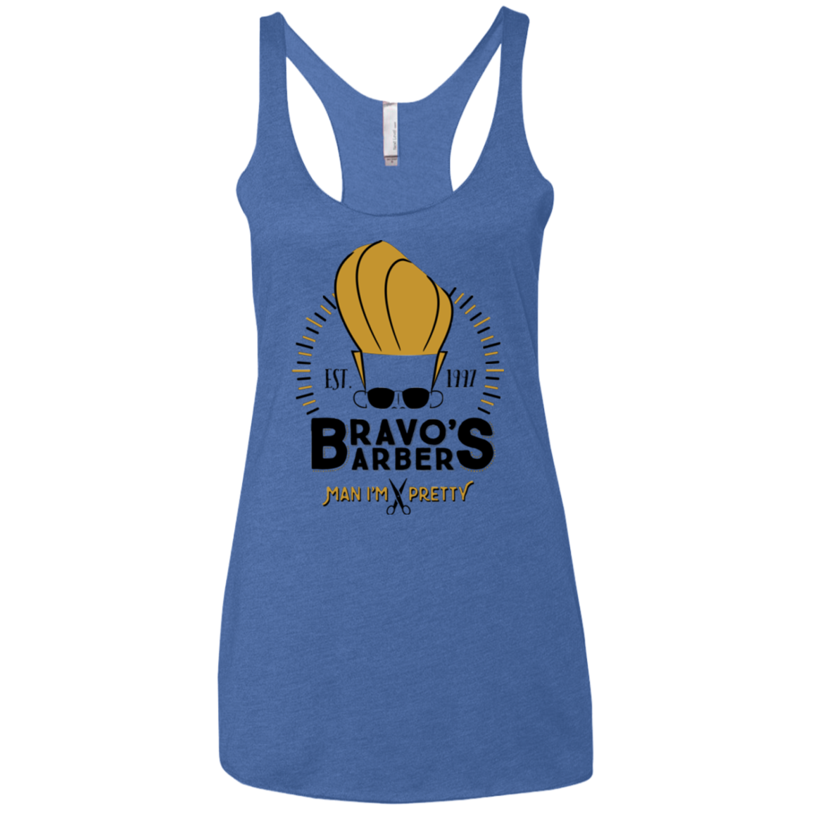 Bravos Barbers Women's Triblend Racerback Tank