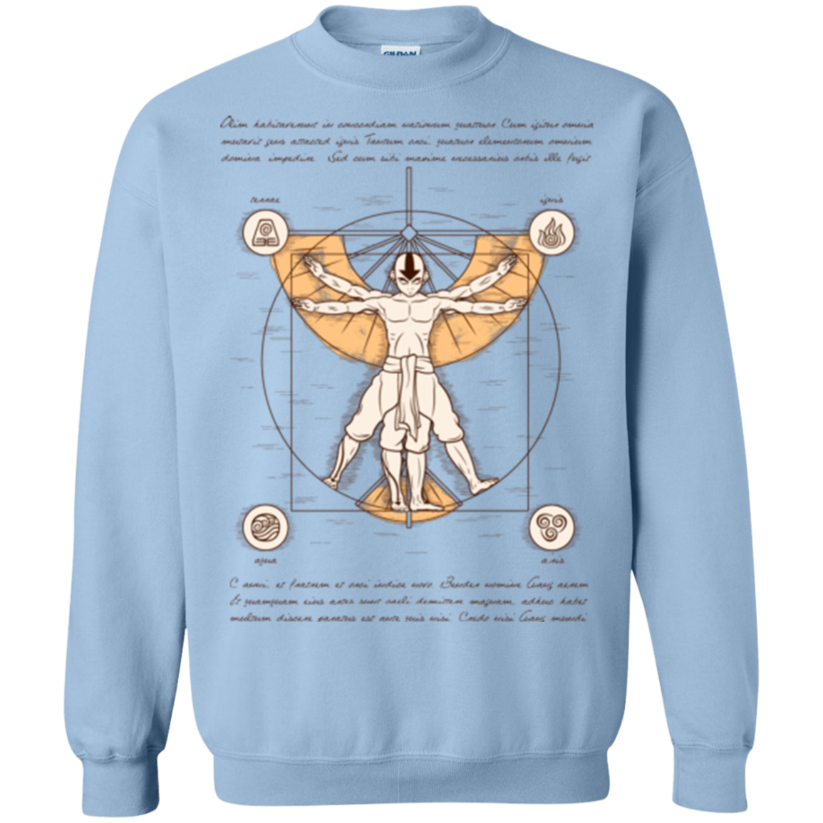 Vitruvian Aang (1) Crewneck Sweatshirt