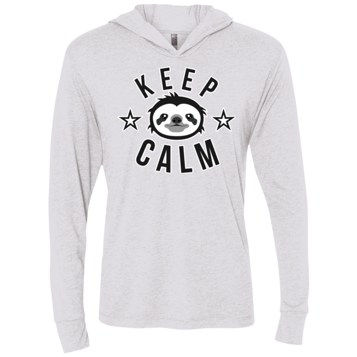 Keep Calm Triblend Long Sleeve Hoodie Tee