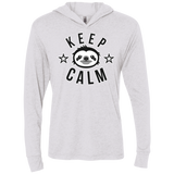 Keep Calm Triblend Long Sleeve Hoodie Tee