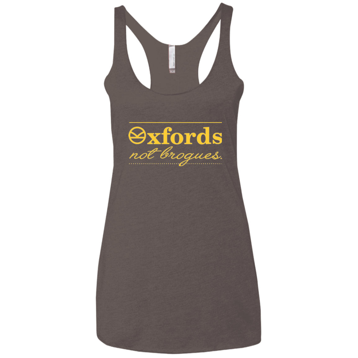 Oxfords Not Brogues Women's Triblend Racerback Tank
