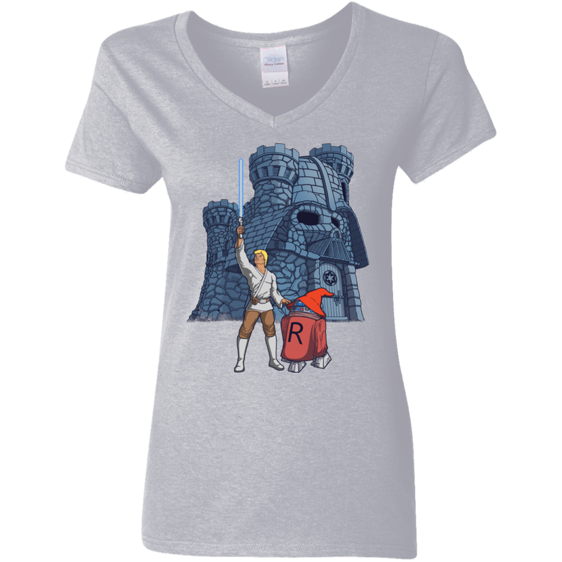 Darthskull Castle Women's V-Neck T-Shirt