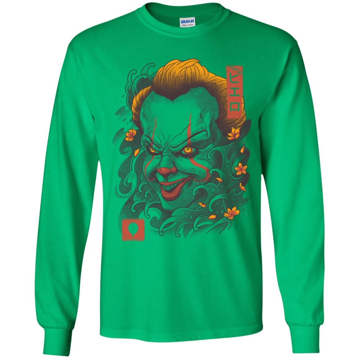 Oni Clown Mask Youth Long Sleeve T-Shirt
