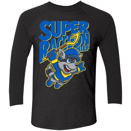 Super Racoon Thief Men's Triblend 3/4 Sleeve