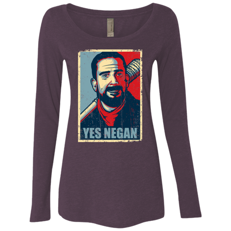 Yes Negan Women's Triblend Long Sleeve Shirt