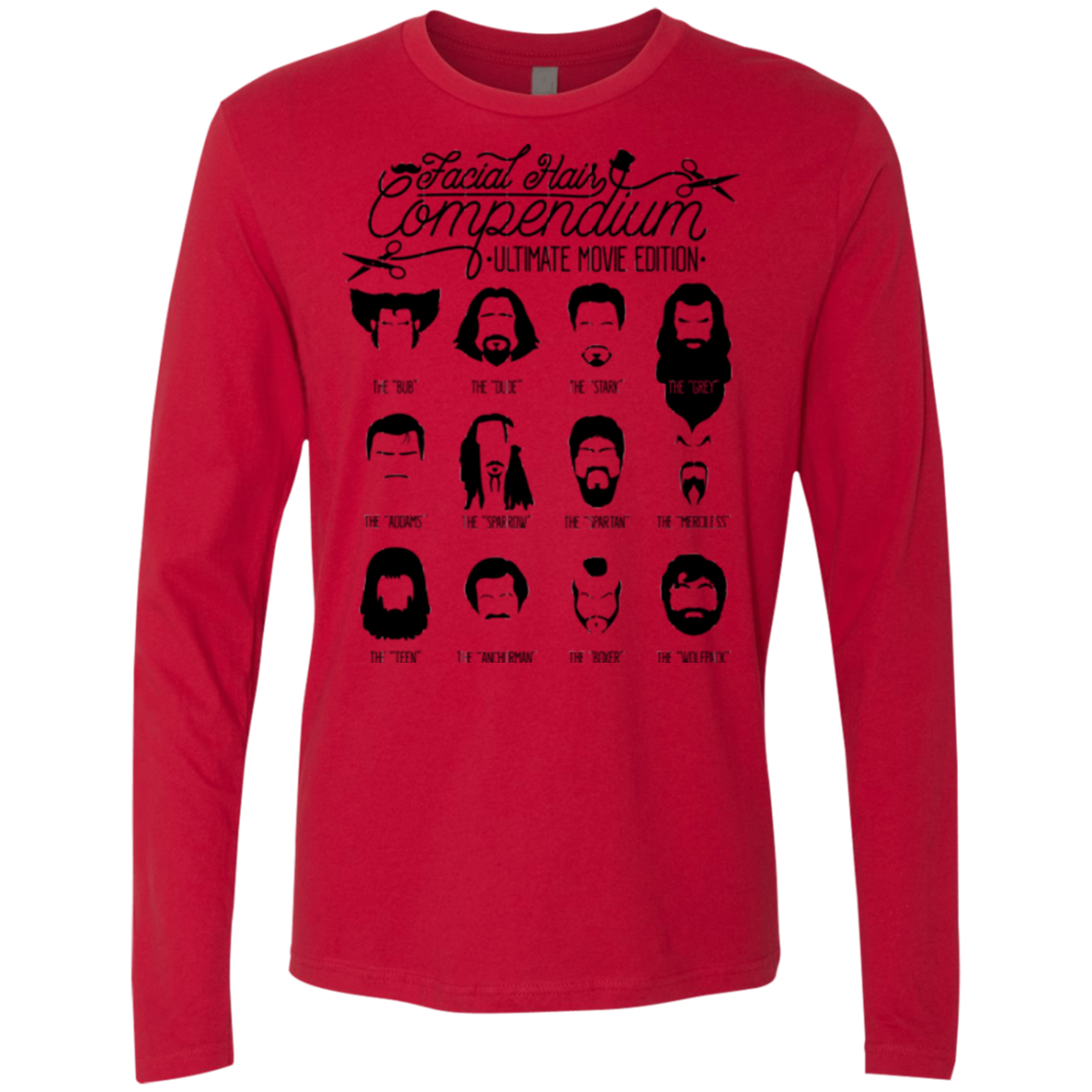 The Movie Facial Hair Compendium Men's Premium Long Sleeve