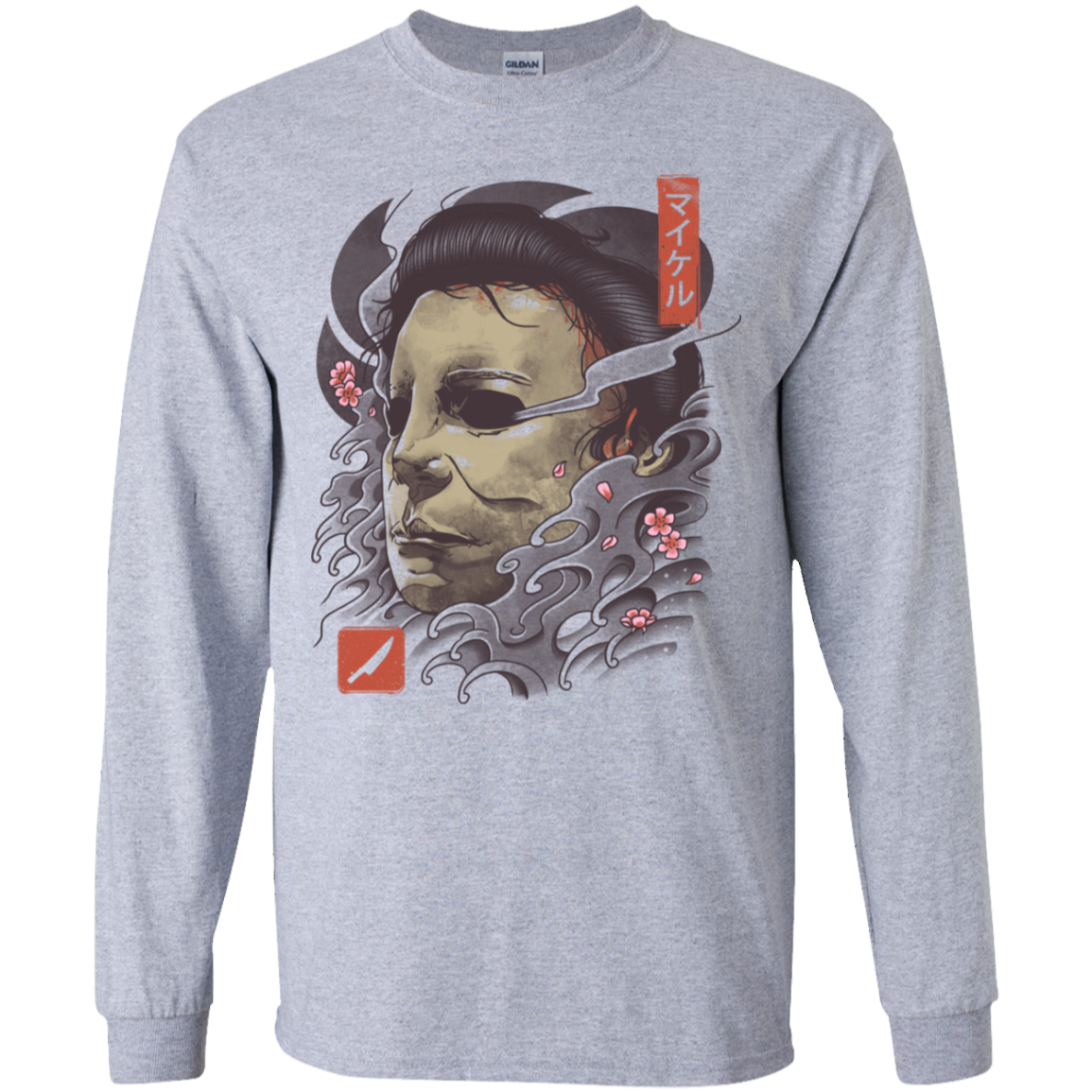 Oni Slasher Mask Youth Long Sleeve T-Shirt