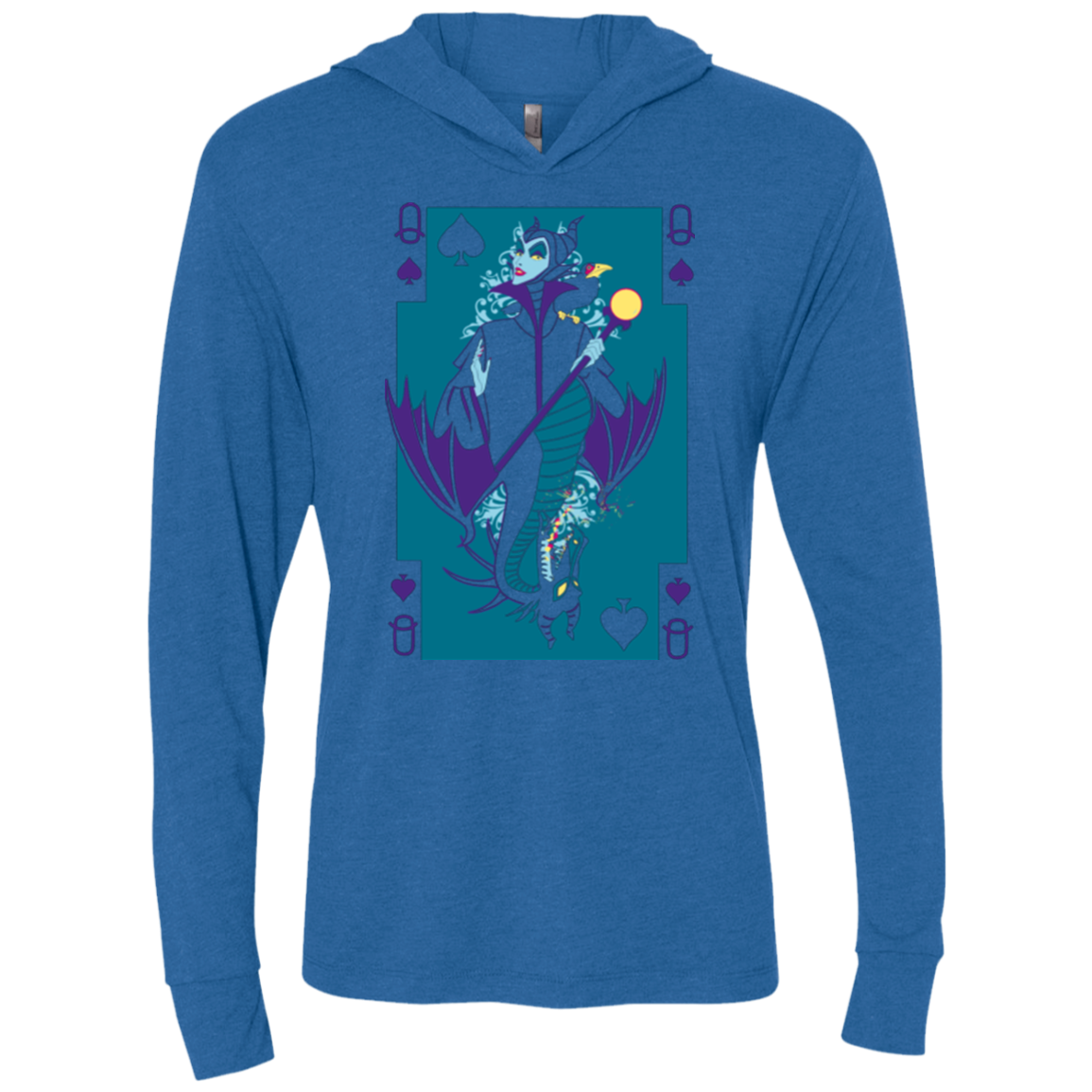 Maleficard Triblend Long Sleeve Hoodie Tee