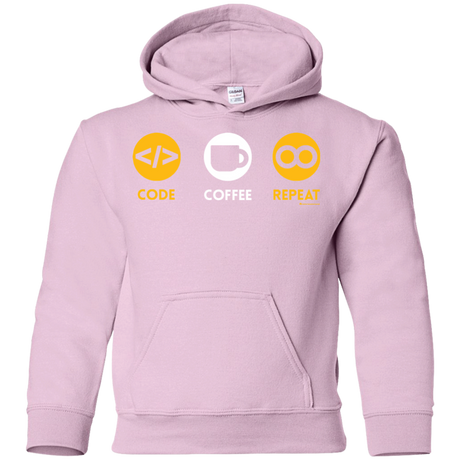 Code Coffee Repeat Youth Hoodie