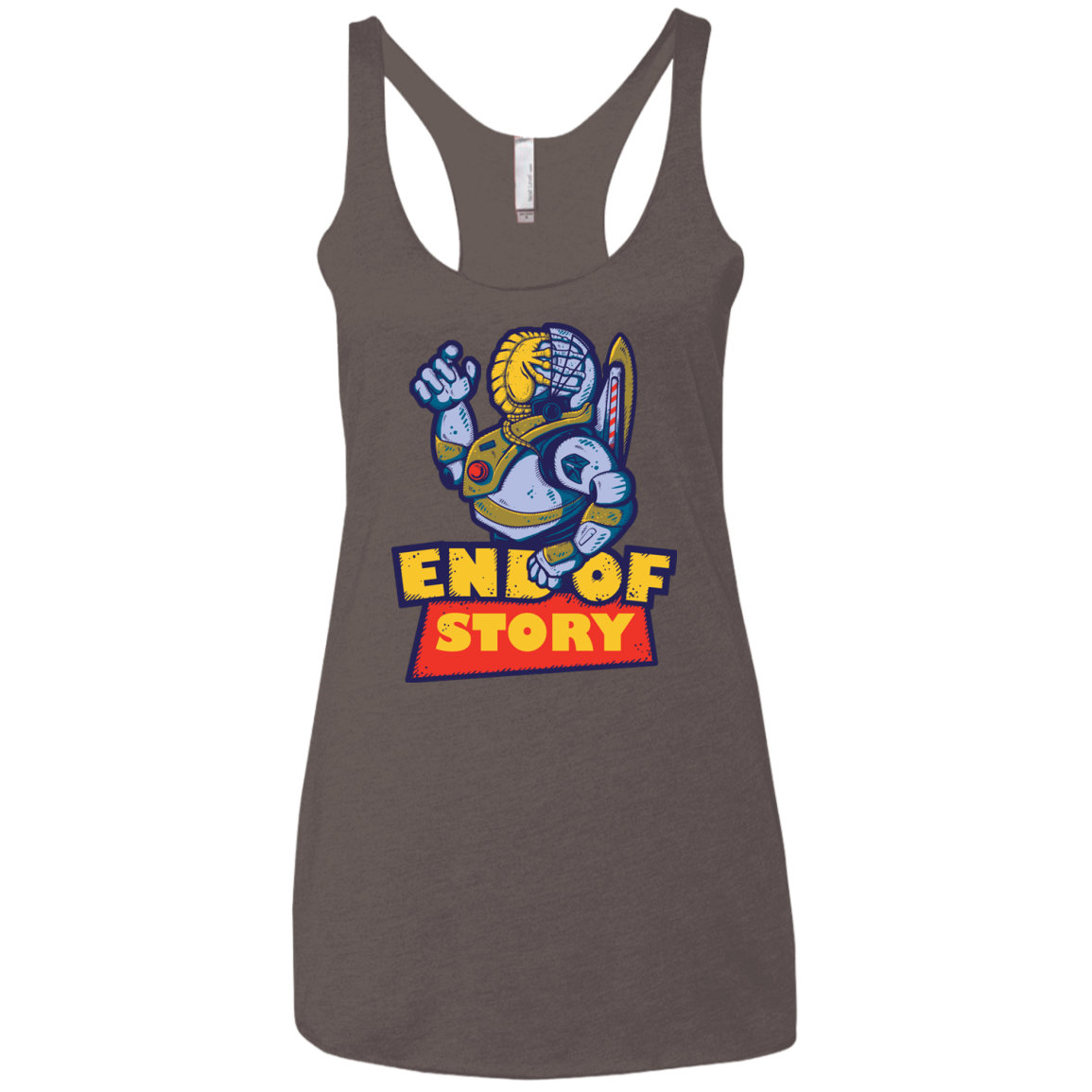 END OF STORY Women's Triblend Racerback Tank