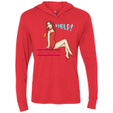 Pixel Pinup Pauline Triblend Long Sleeve Hoodie Tee