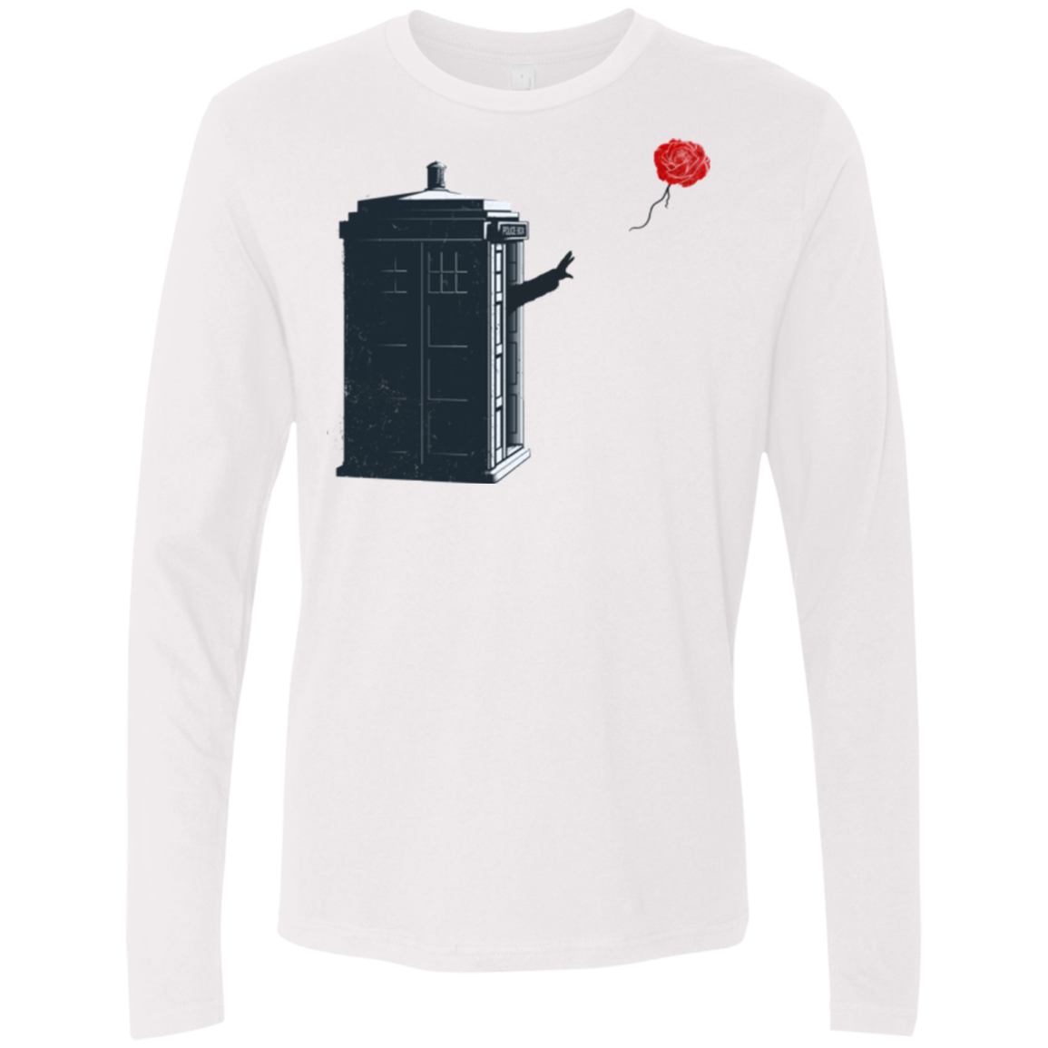 Dr Banksy Rose Balloon Men's Premium Long Sleeve