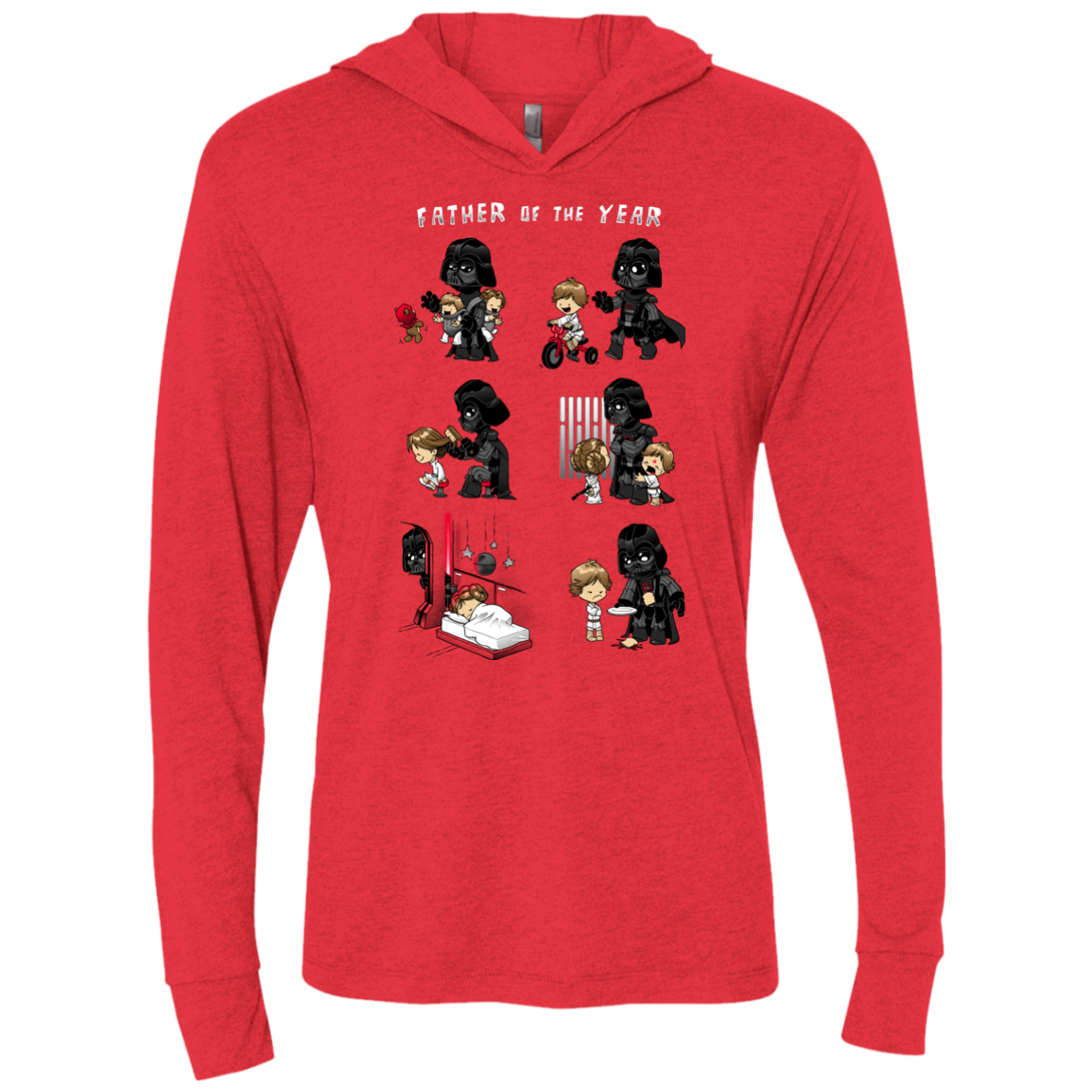 Father of the year Triblend Long Sleeve Hoodie Tee