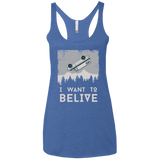 I Want to Believe Women's Triblend Racerback Tank