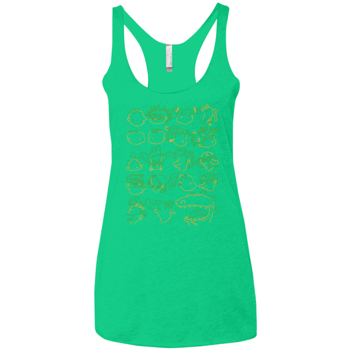 RUGRAT HEADS Women's Triblend Racerback Tank