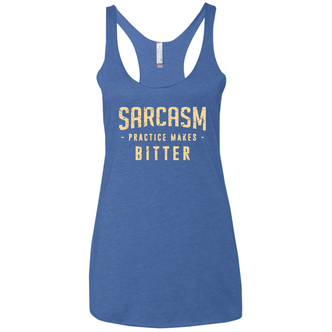 PRACTICE MAKES BITTER Women's Triblend Racerback Tank