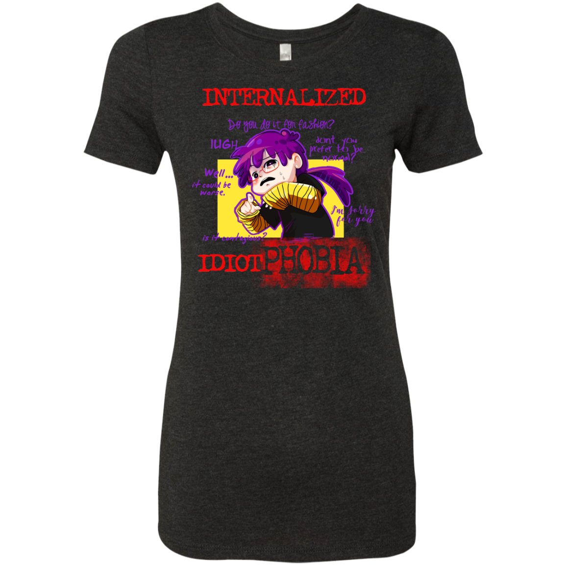 Idiot phobia Women's Triblend T-Shirt