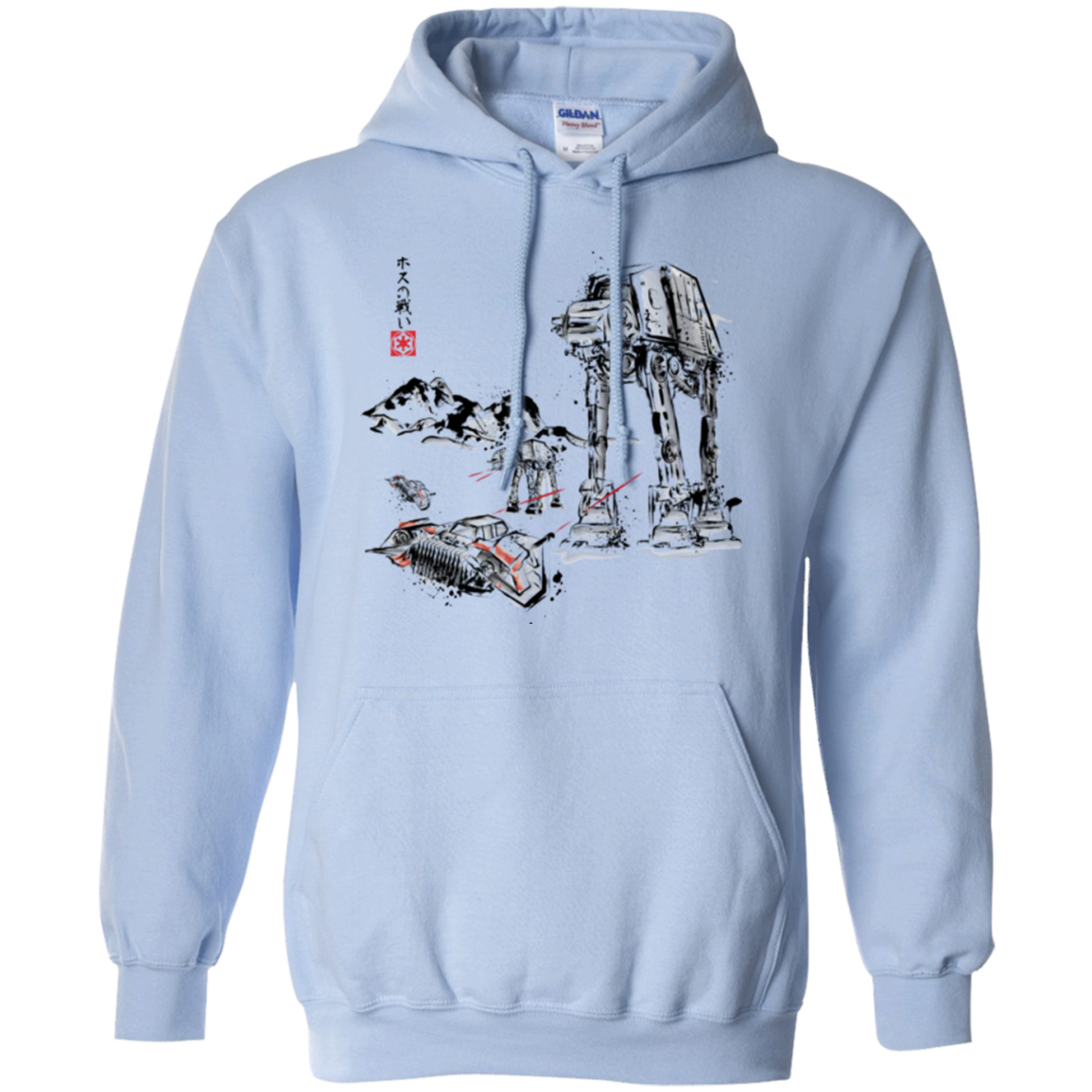 Battle in the Snow Sumi e Pullover Hoodie