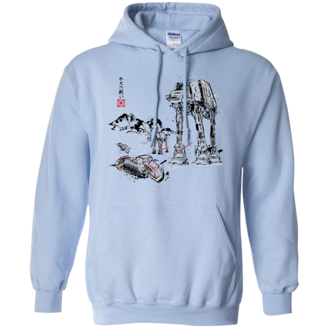 Battle in the Snow Sumi e Pullover Hoodie