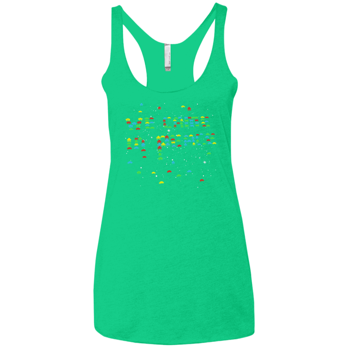 We came in peace Women's Triblend Racerback Tank