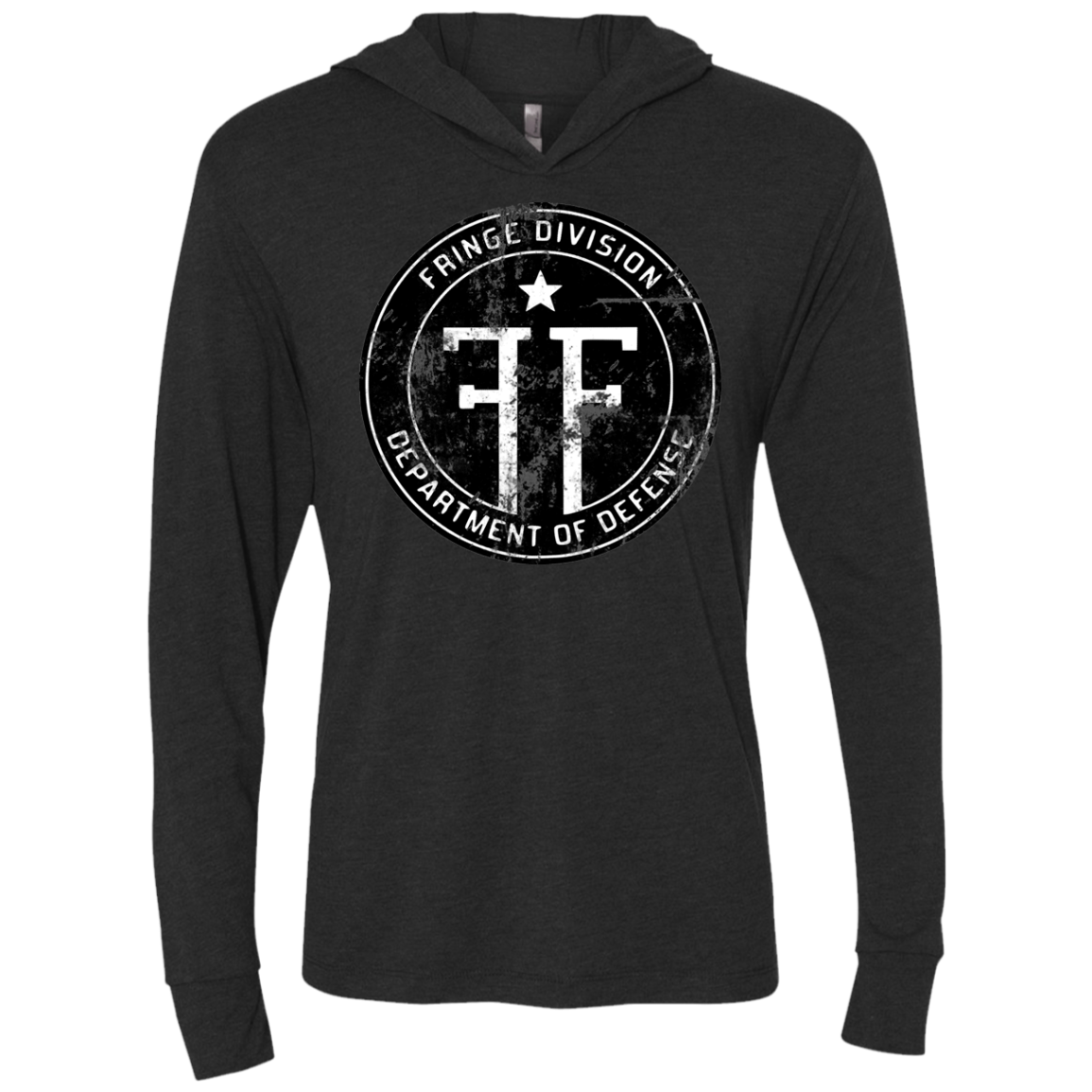 Fringe Logo Vintage Triblend Long Sleeve Hoodie Tee