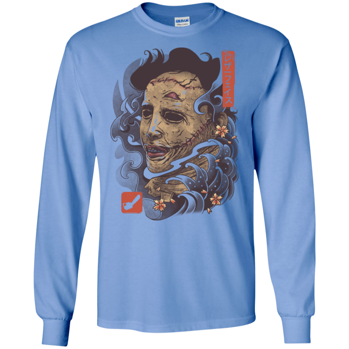 Oni Leather Mask Men's Long Sleeve T-Shirt