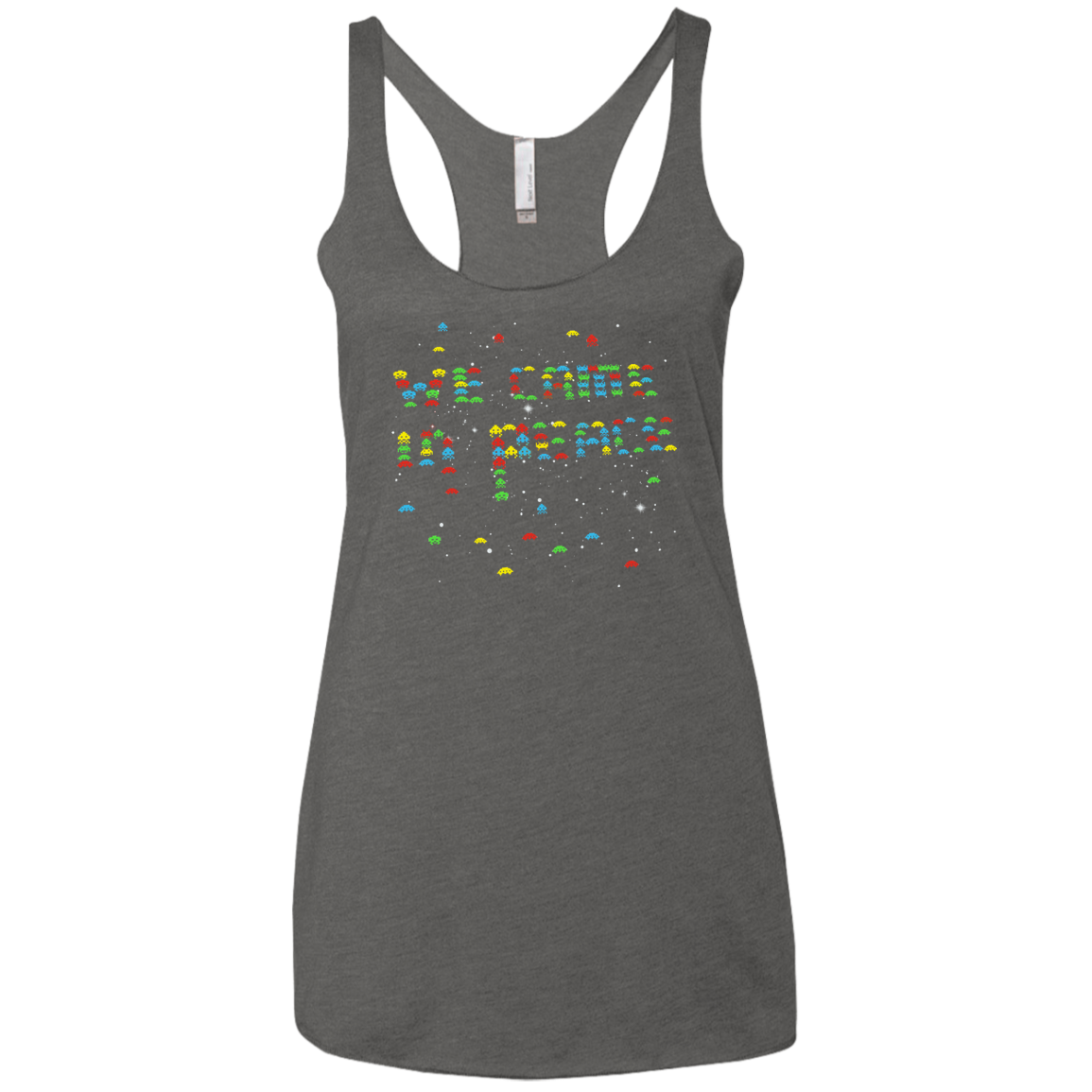 We came in peace Women's Triblend Racerback Tank