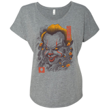 Oni Clown Mask Triblend Dolman Sleeve