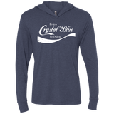 Crystal Blue Coke Triblend Long Sleeve Hoodie Tee