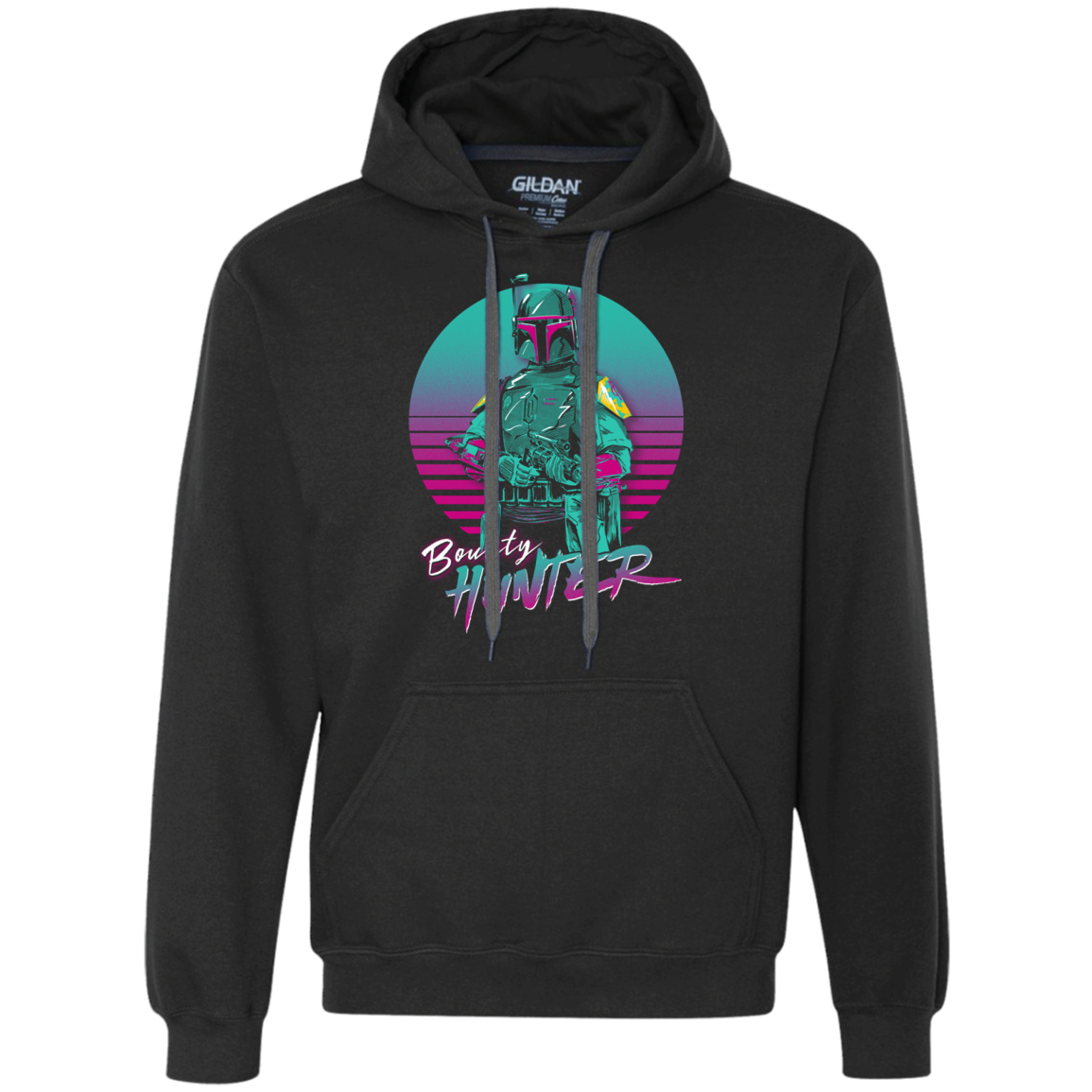 Retro Bounty Hunter Premium Fleece Hoodie