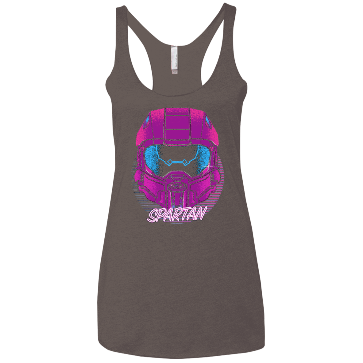 Spartan Helmet 80's Women's Triblend Racerback Tank