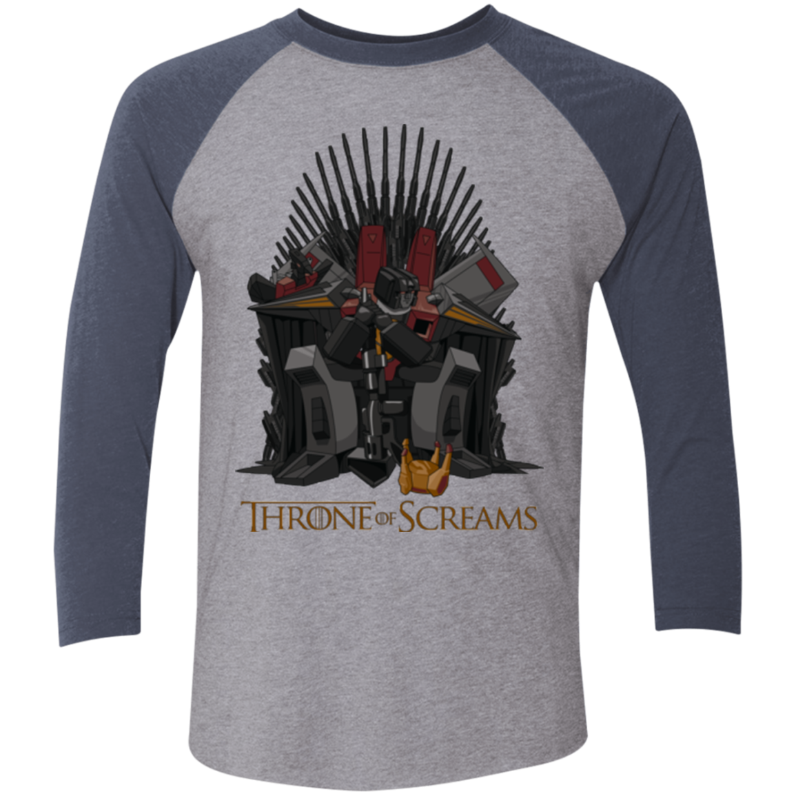 Throne Of Screams Men's Triblend 3/4 Sleeve