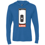 Cake is a Lie Triblend Long Sleeve Hoodie Tee