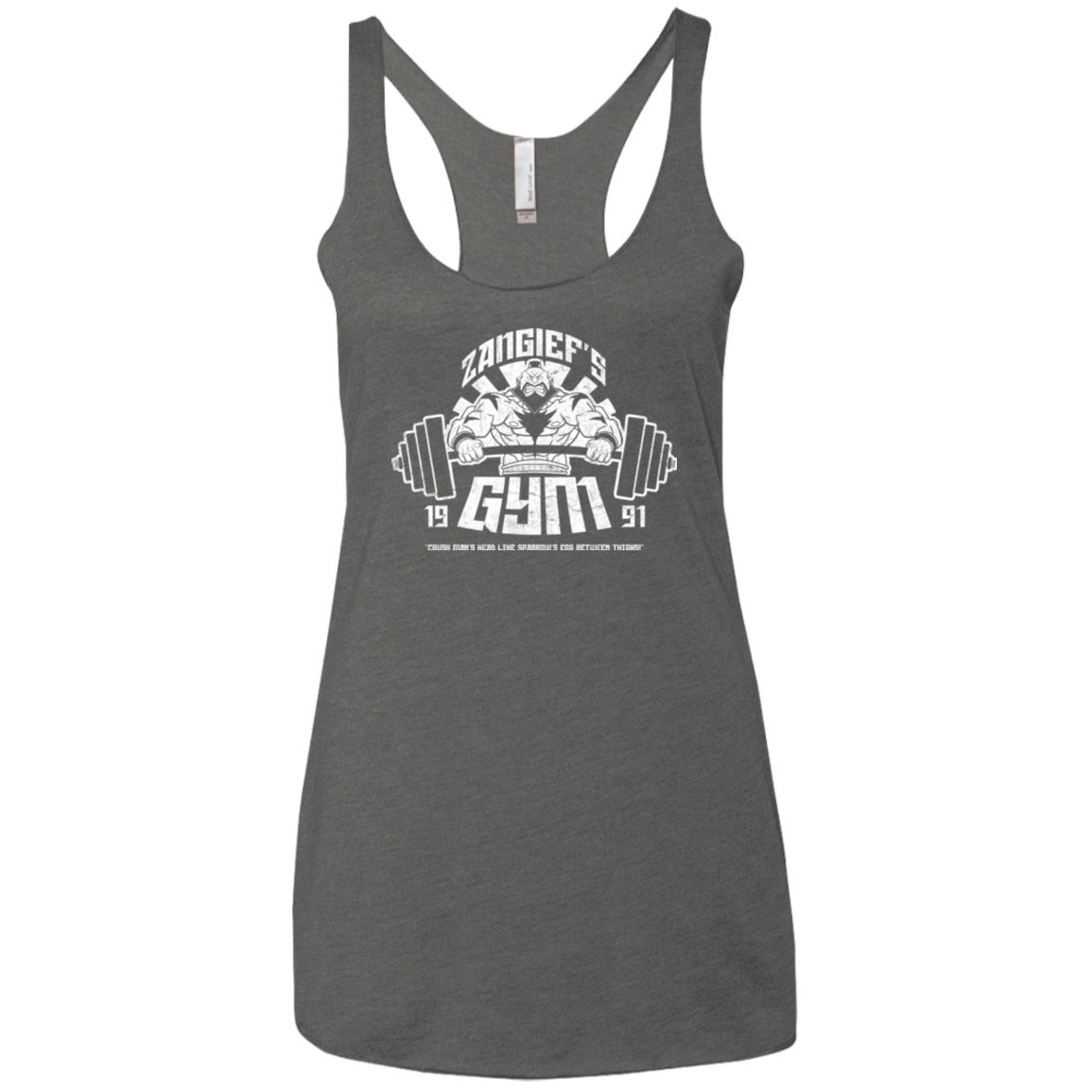 Zangief Gym Women's Triblend Racerback Tank