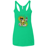 Yellow Ranger Artwork Women's Triblend Racerback Tank