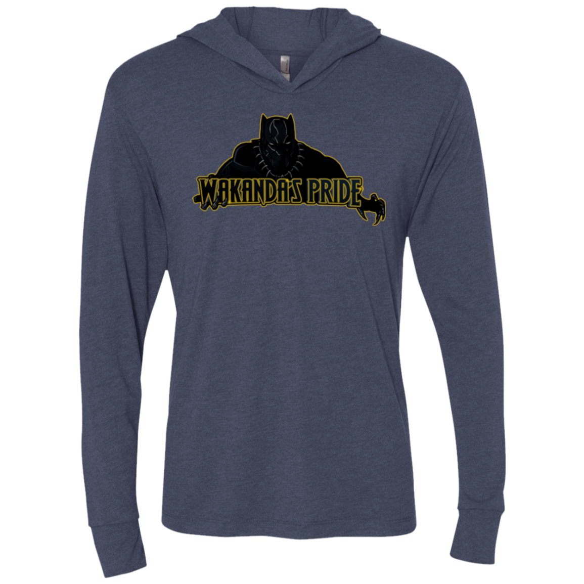 Wakandas Pride Triblend Long Sleeve Hoodie Tee