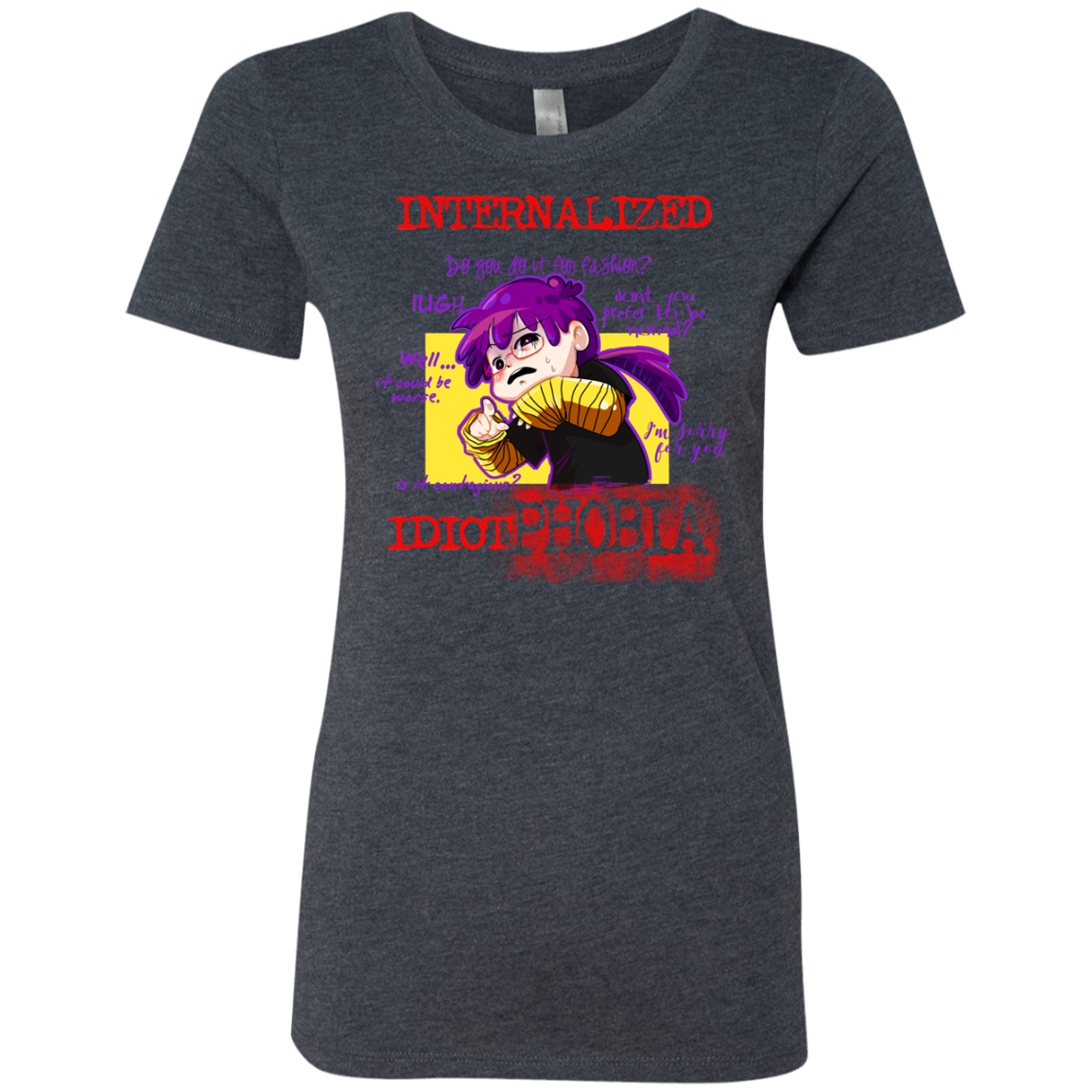 Idiot phobia Women's Triblend T-Shirt