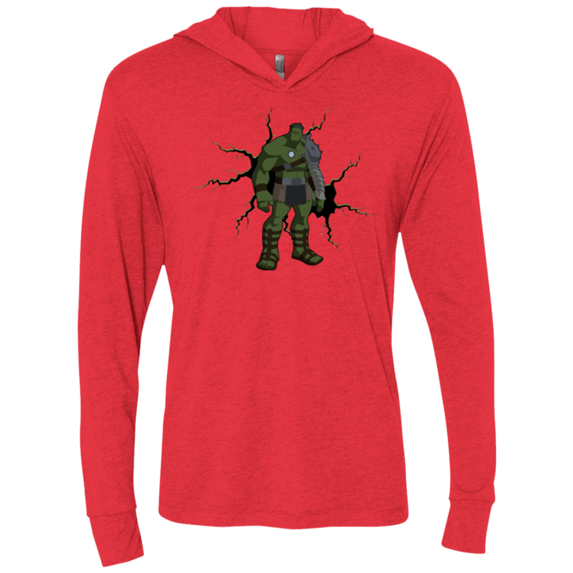The Hulk Triblend Long Sleeve Hoodie Tee