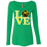 Yellow Ranger LOVE Women's Triblend Long Sleeve Shirt