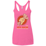 Vote Bacon In 2018 Women's Triblend Racerback Tank