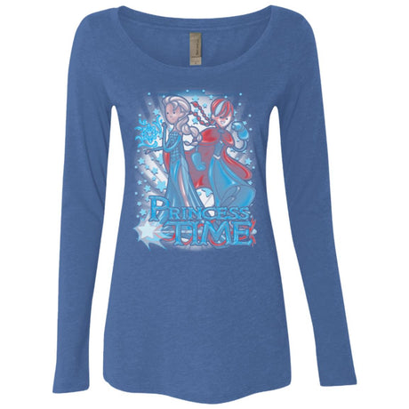 Princess Time Elsa Anna Women's Triblend Long Sleeve Shirt