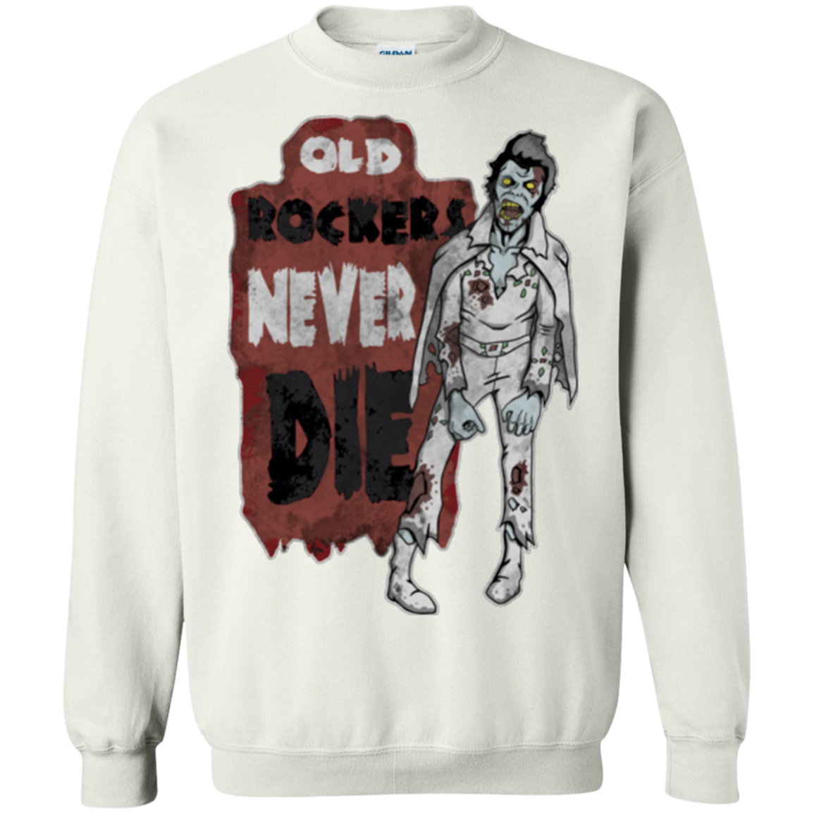 Old Rockers Never Die Crewneck Sweatshirt