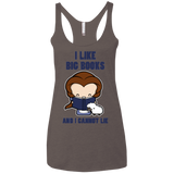 I Like Big Books Women's Triblend Racerback Tank