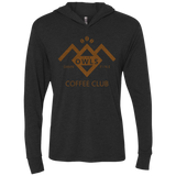 Coffee Club Triblend Long Sleeve Hoodie Tee