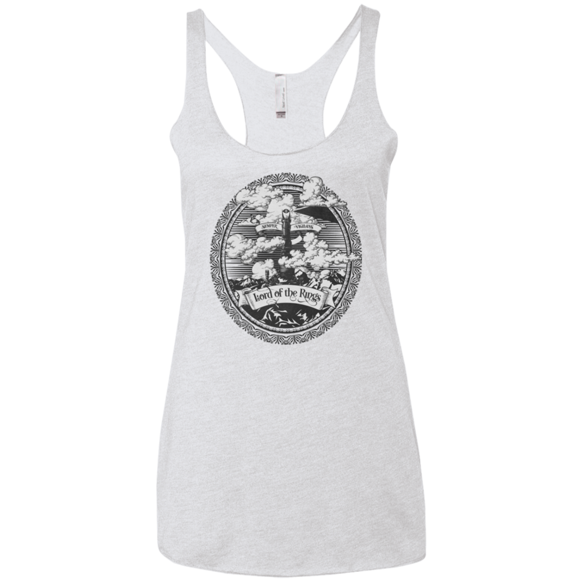 Vintage Mordor Tower Women's Triblend Racerback Tank