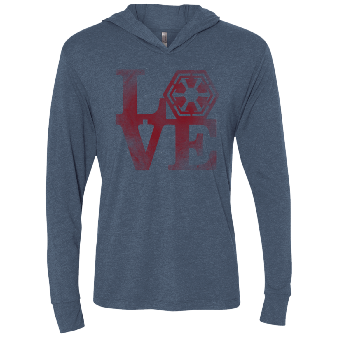 LOVE Sith Triblend Long Sleeve Hoodie Tee