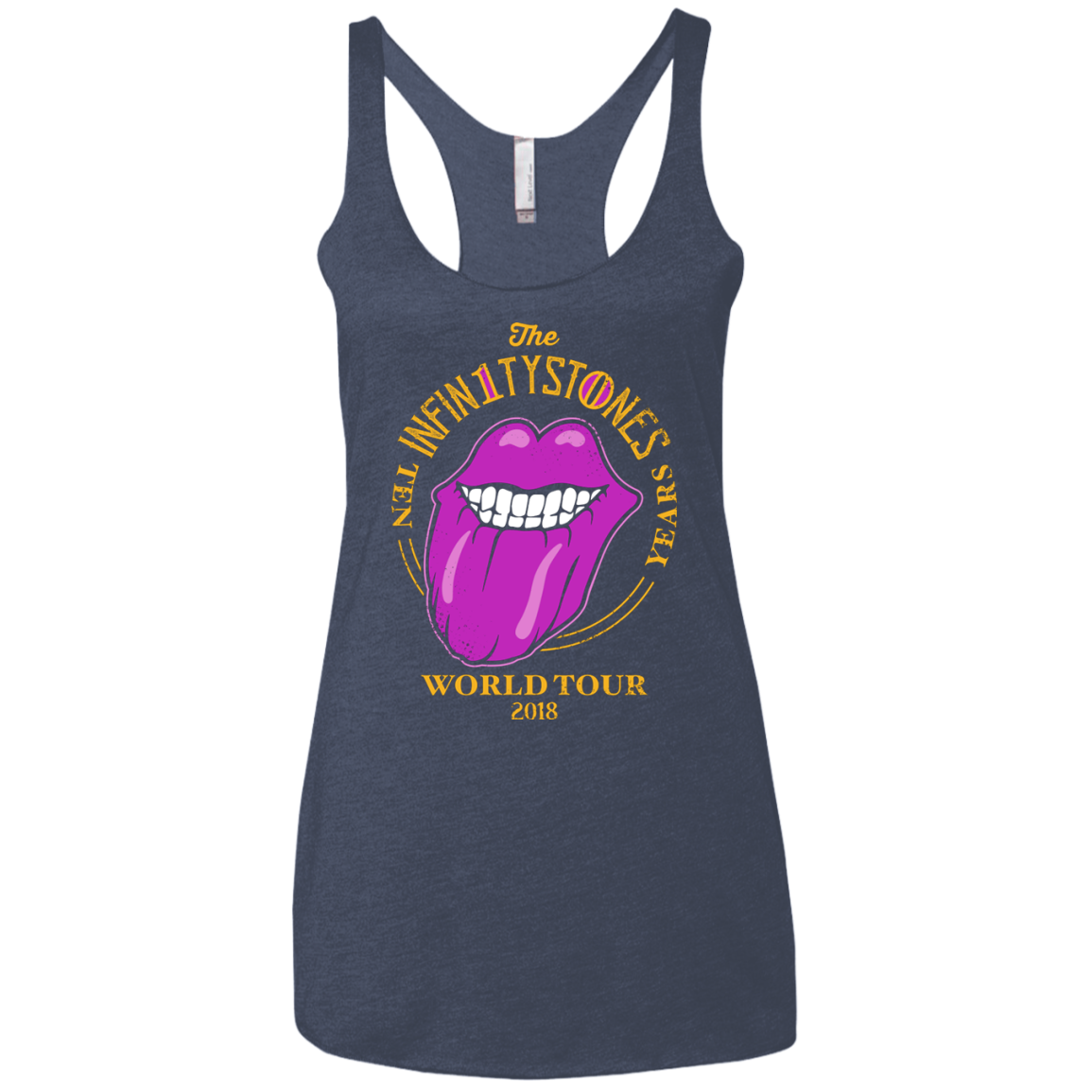 Stones World Tour Women's Triblend Racerback Tank